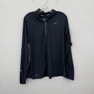 Nike Running Dri Fit Black 1/4 Light Weight “Siuslaw” Jacket Women’s Size XL